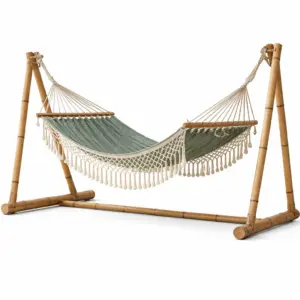 Amaca in Cotone e Bambù con Frange