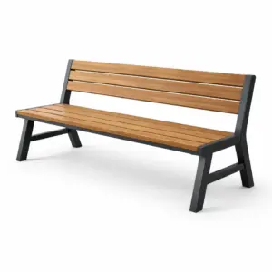 Panchina in Legno di Teak e Metallo