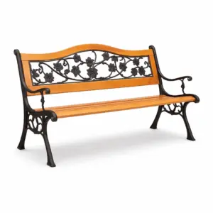 Panchina in Legno e Ferro Battuto