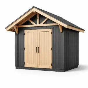 Capanno in Legno con Doppia Porta Grigio e Naturale