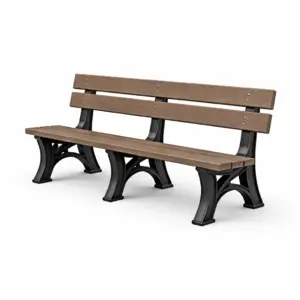 Panchina in Legno Composito e Ghisa 150x60x80 cm