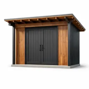 Capanno in Legno di Pino e Acciaio Zincato 200x150x210 cm