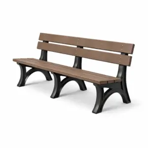 Panchina in PVC e Metallo Marrone